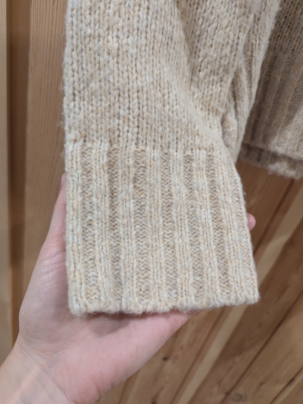 Madewell Cream Pom Pom Wool Blend Knit Sweater - Picture 6 of 8